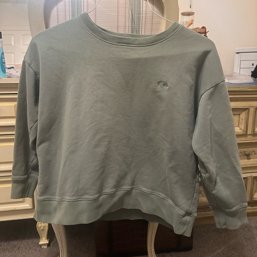 J.Crew Green Sweatshirt - Picture 2 of 5